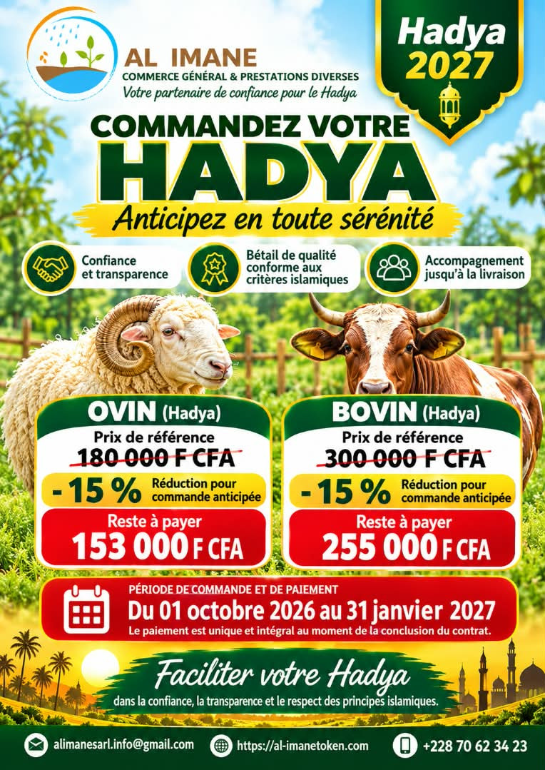 Promotion Hadya 2027 — Ovin & Bovin